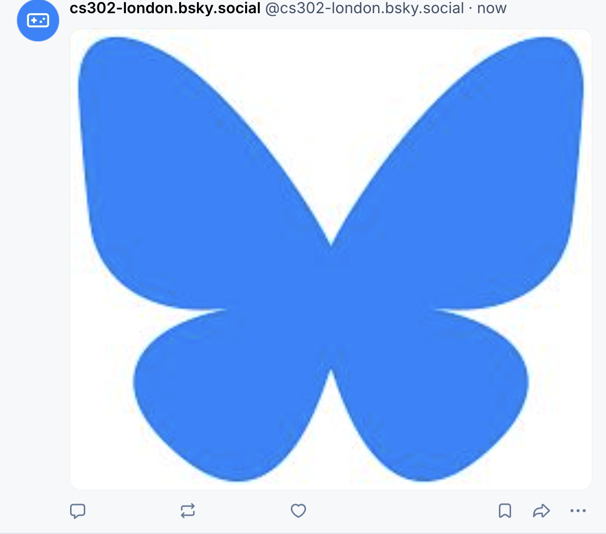 Bluesky image post, image of bluesky logo